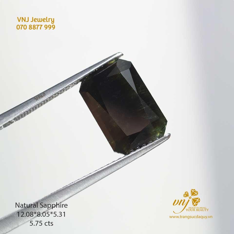 Sapphire Xanh Lá Cắt Chữ Nhật VJS93 - Ảnh 3