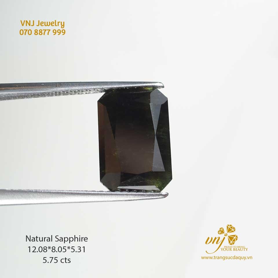Sapphire Xanh Lá Cắt Chữ Nhật VJS93 - Ảnh 2