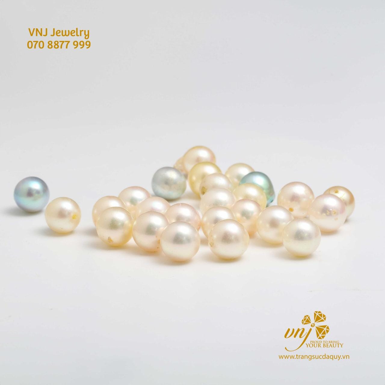Ngọc Trai Akoya Nước Mặn Thiên Nhiên Size 8ly - 10ly NTYK3 - Ảnh 4