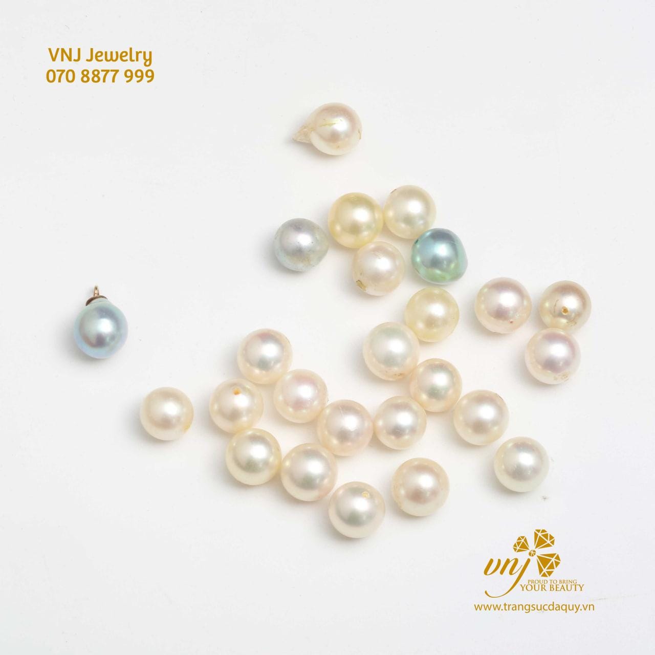 Ngọc Trai Akoya Nước Mặn Thiên Nhiên Size 8ly - 10ly NTYK3 - Ảnh 3