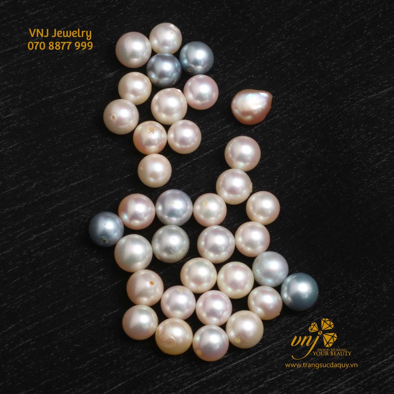 Ngọc Trai Akoya Nước Mặn Giá Tốt Size 6ly - 8ly NTYK2