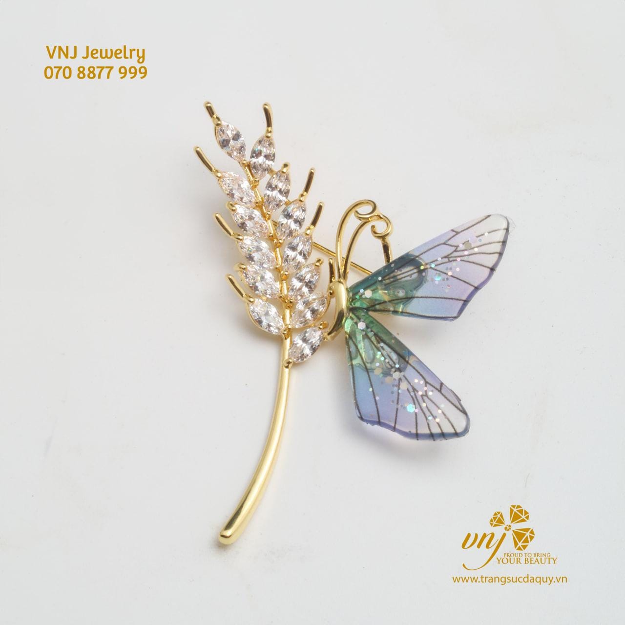 Cài Áo Bướm Đậu Nhành Ô Liu CF31