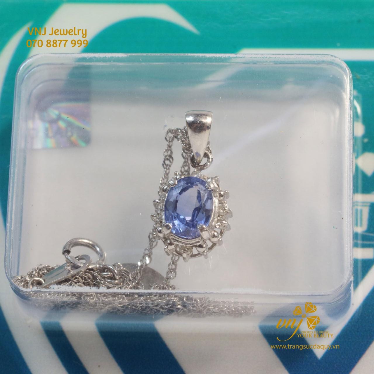 Mặt Dây Chuyền Đá Sapphire Xanh Đổi Màu MDS23 - Ảnh 6