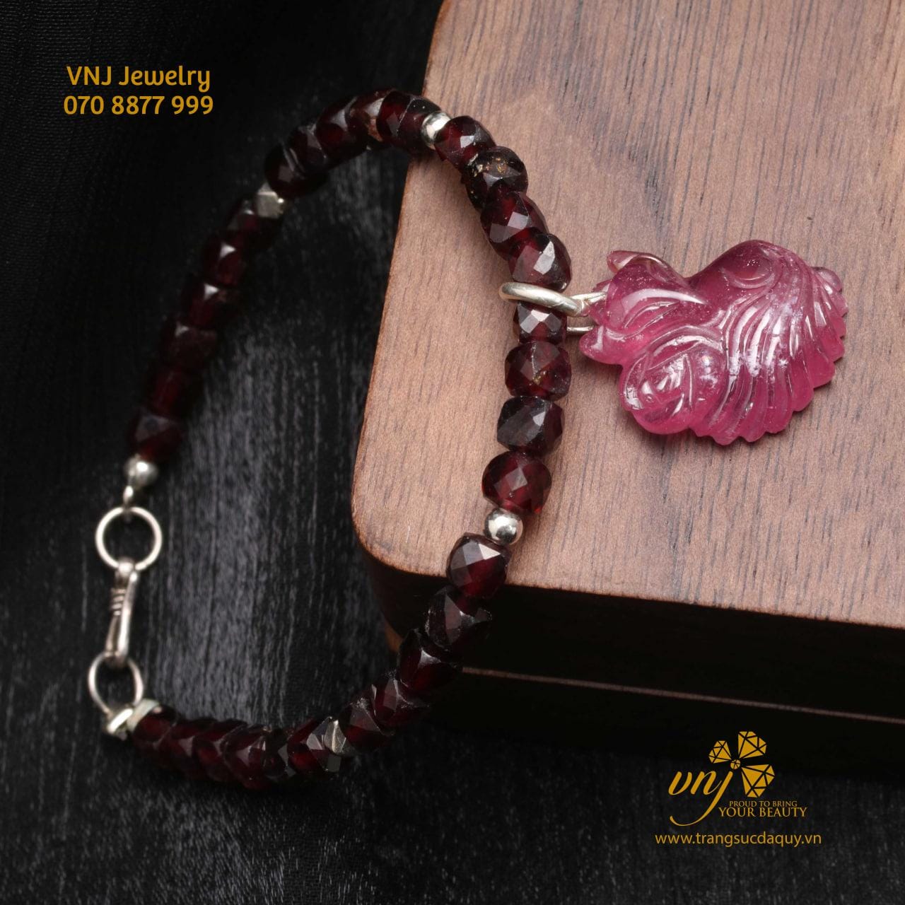 Vòng Tay Garnet Mix Hồ Ly Ruby VCG10 - Ảnh 2