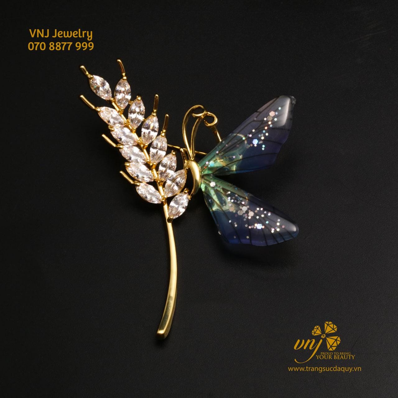 Cài Áo Bướm Đậu Nhành Ô Liu CF31 - Ảnh 2