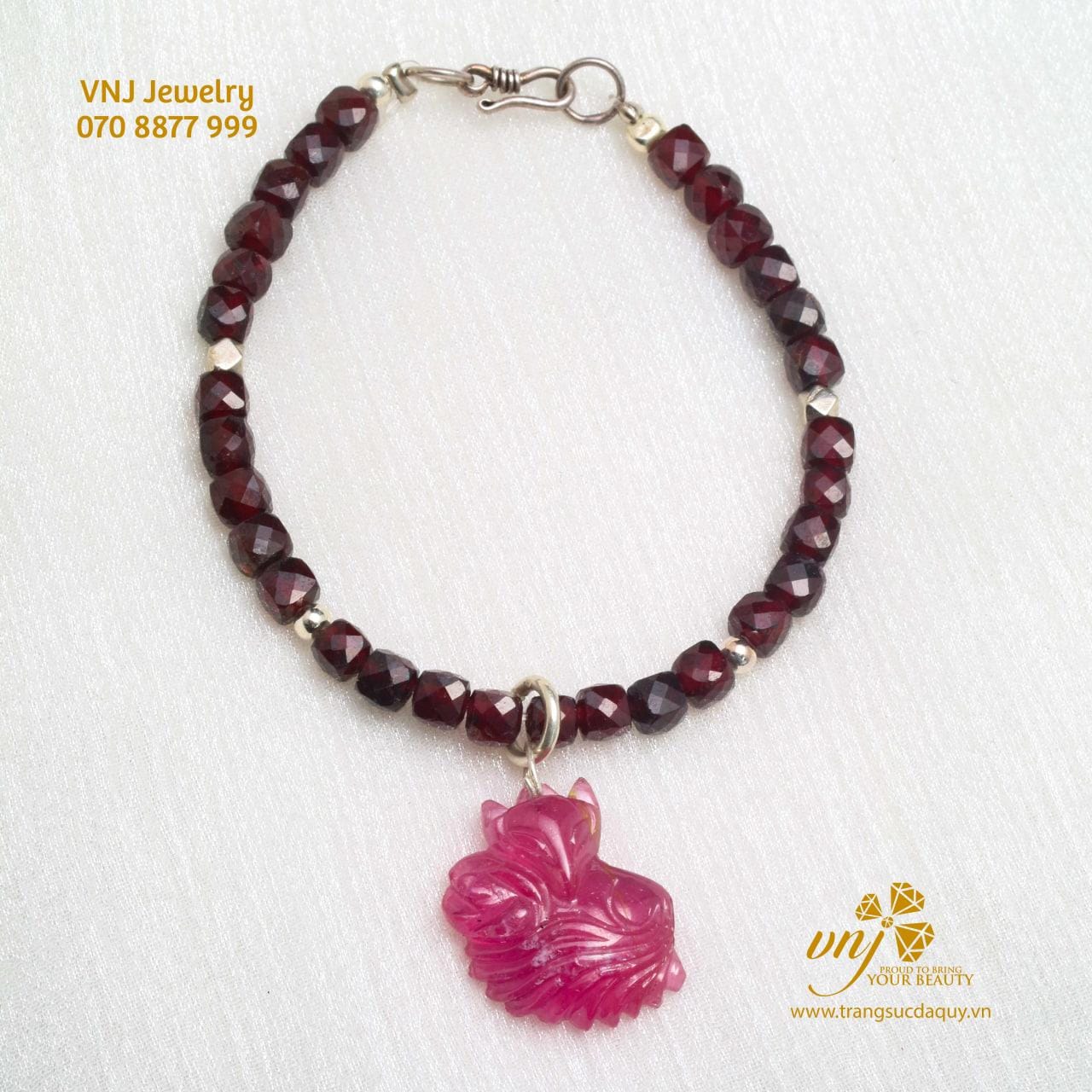 Vòng Tay Garnet Mix Hồ Ly Ruby VCG10 - Ảnh 3