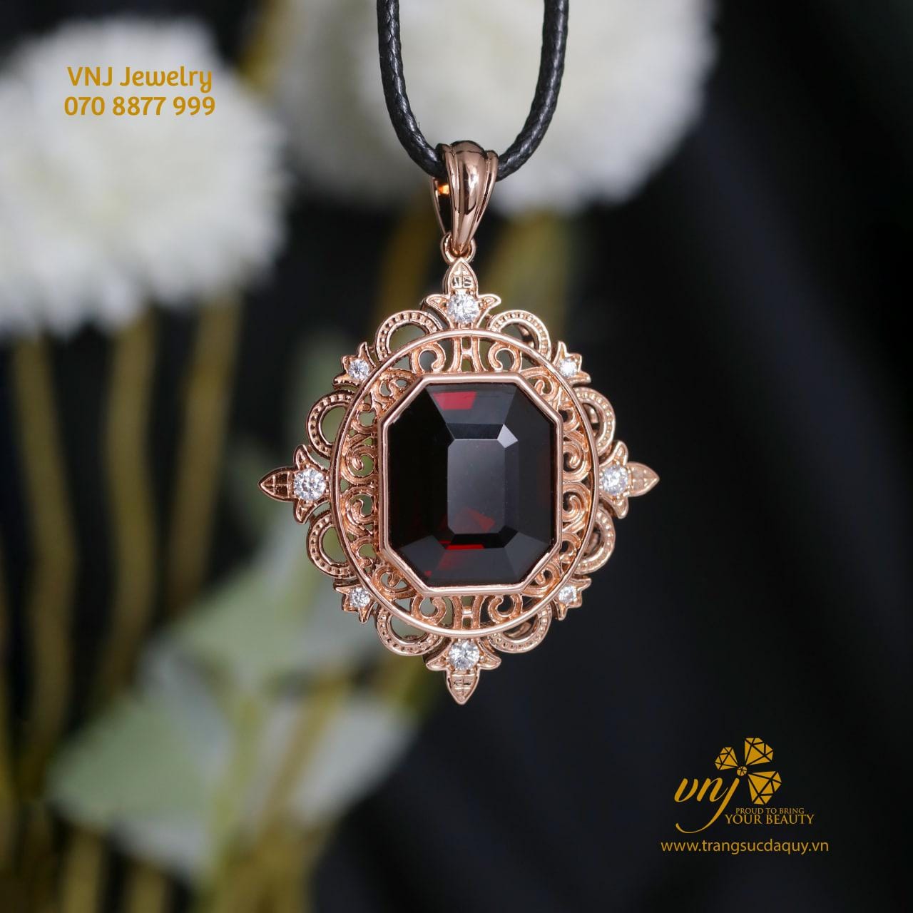 Mặt Dây Chuyền Đá Garnet MDG8