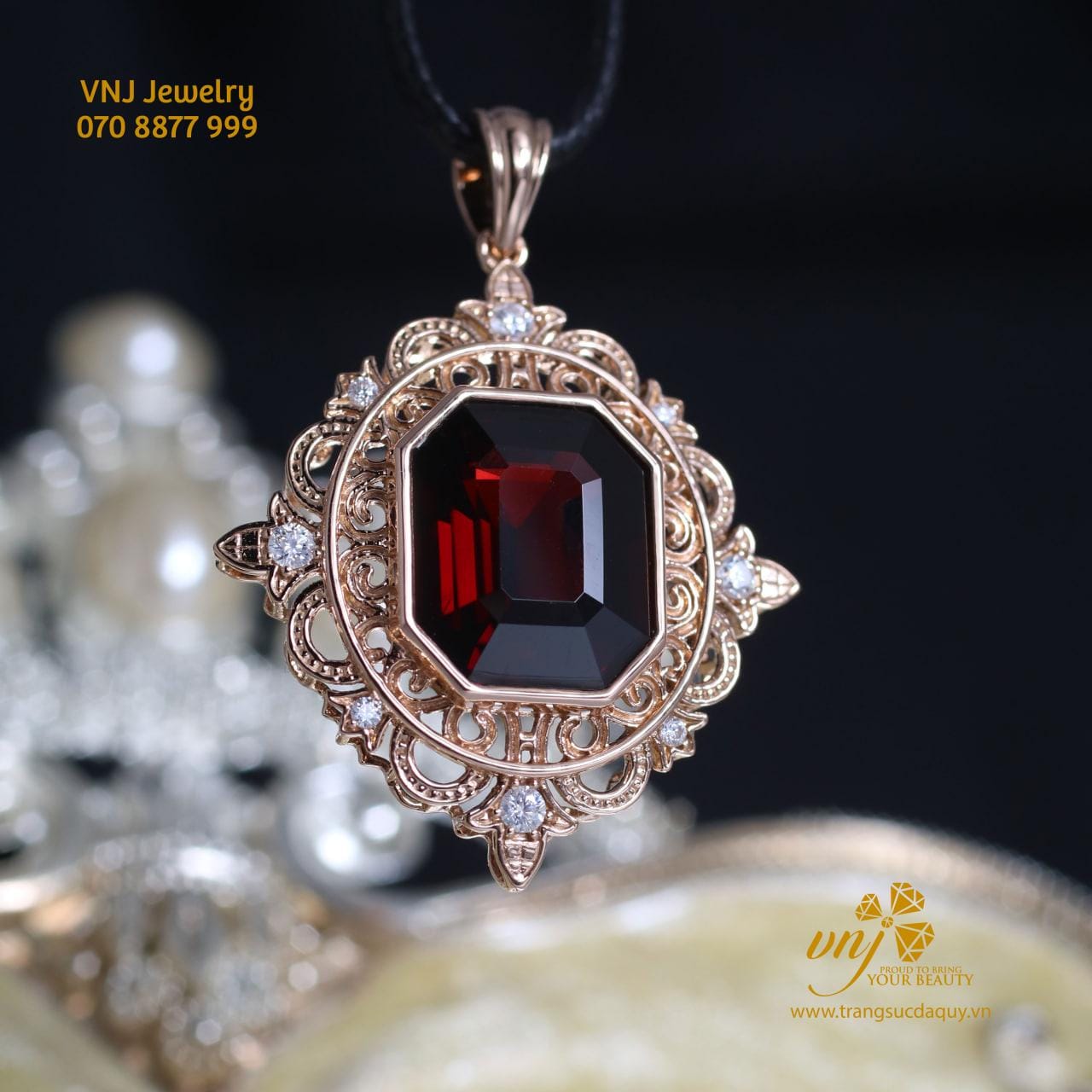 Mặt Dây Chuyền Đá Garnet MDG8