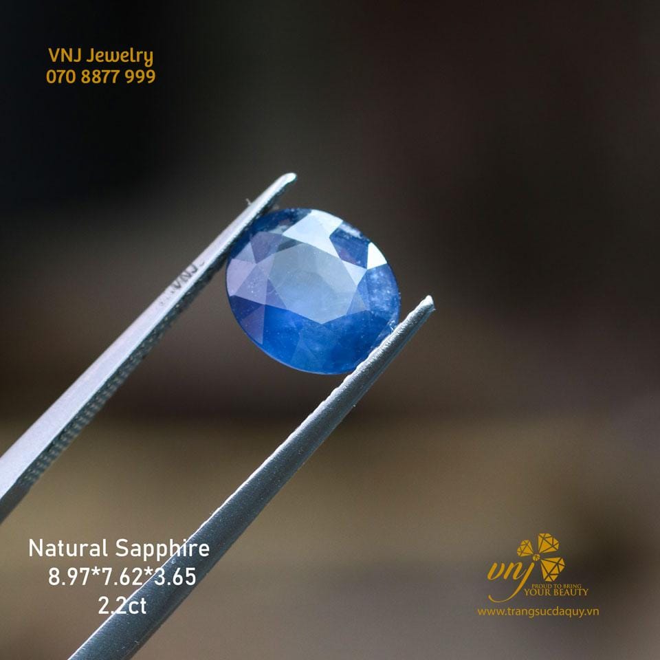 Sapphire Blue Mài Giác Oval VJS99