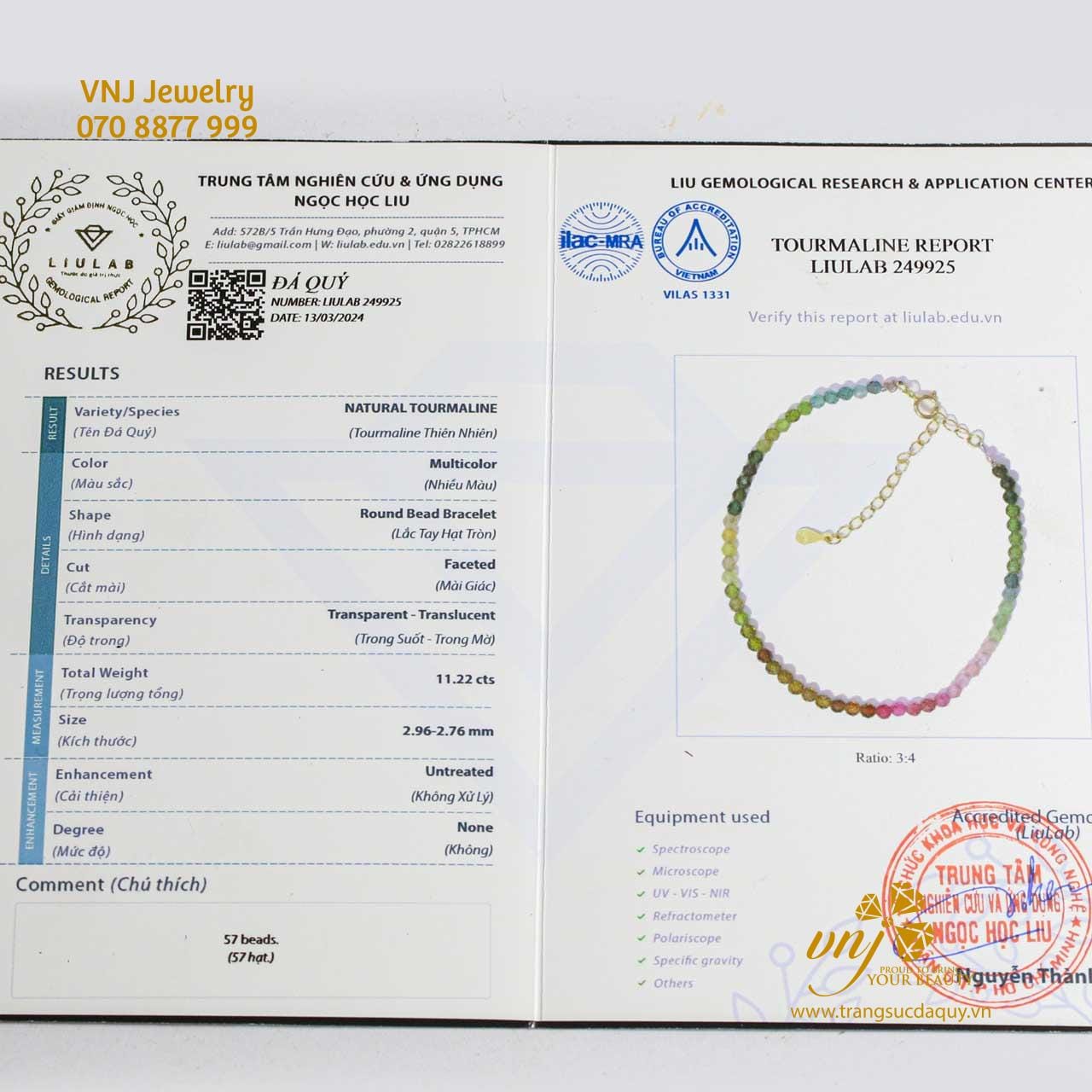 Chuỗi Tourmaline Đa Sắc Mài Giác VDTM3 - Ảnh 5
