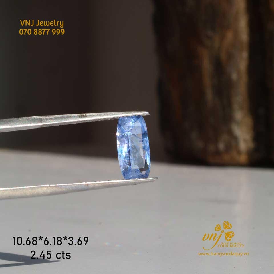 Sapphire Xanh Thiên Nhiên Mài Giác VJS015