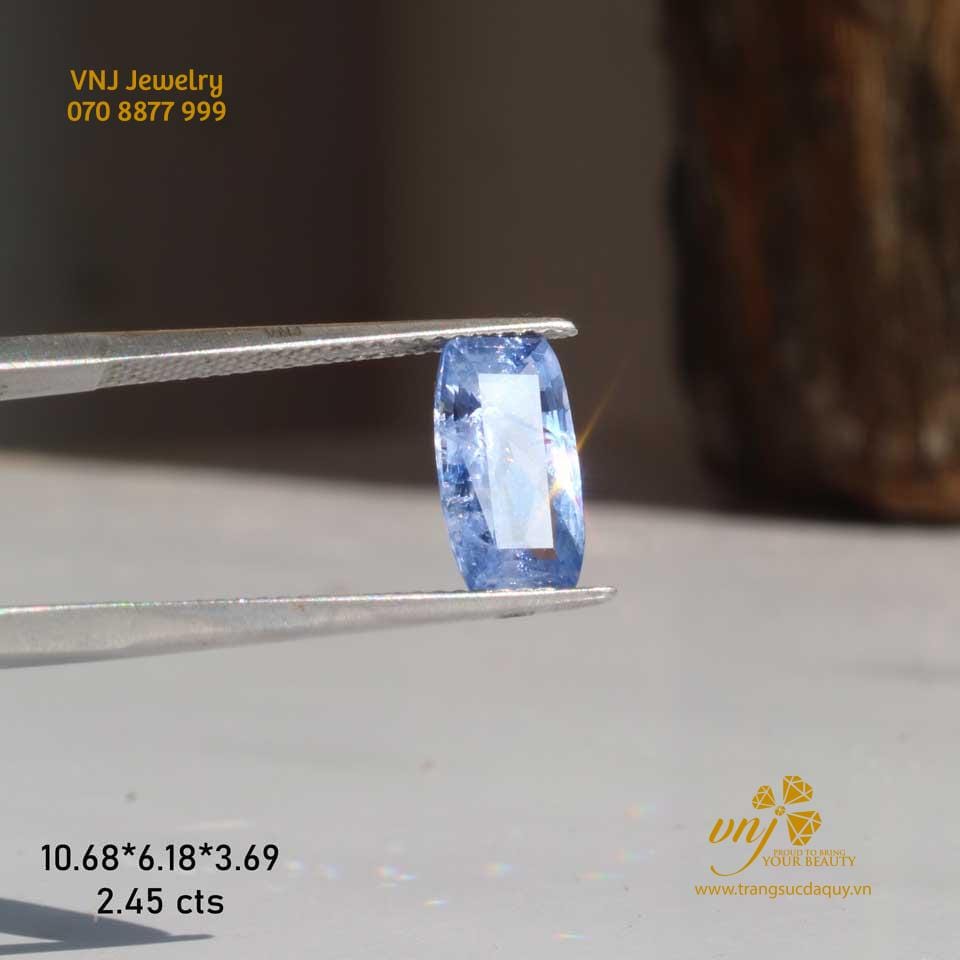 Sapphire Xanh Thiên Nhiên Mài Giác VJS015