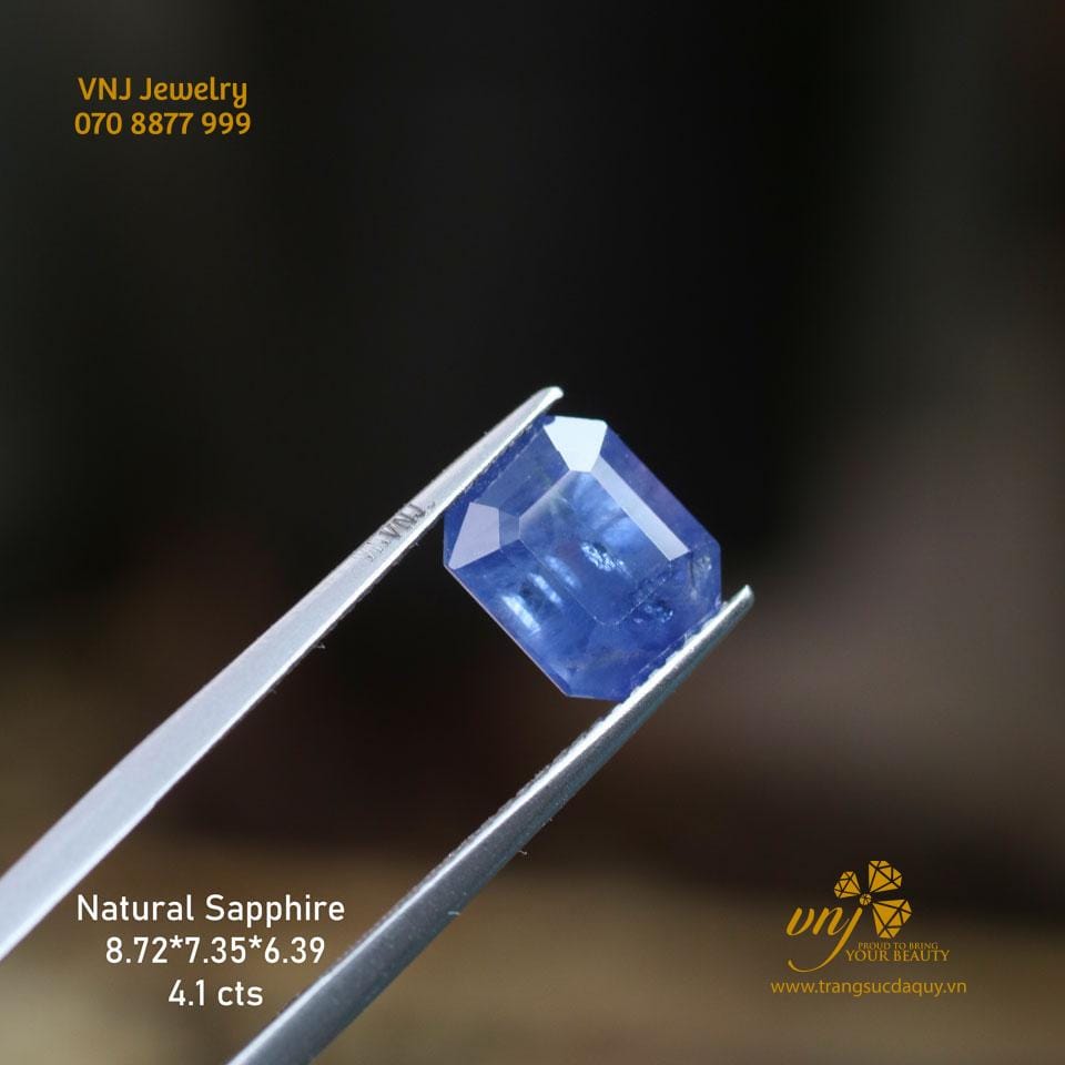 Sapphire Blue Cắt Chữ Nhật VJS98