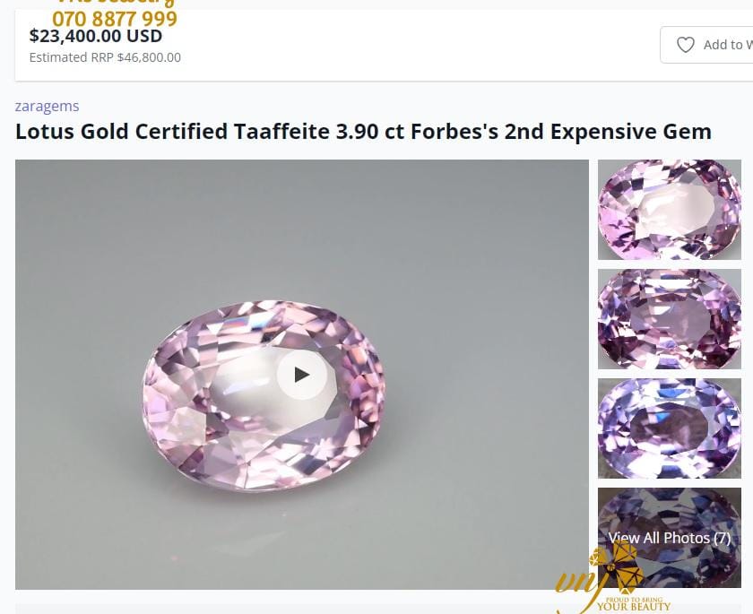 Taaffeite Đá Quý Hiếm Hoi Và Đắt Hơn Cả Kim Cương