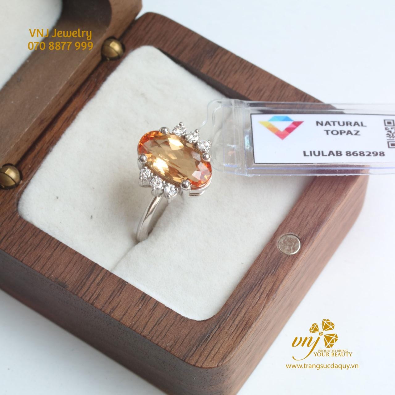 Nhẫn Topaz Vàng Thiên Nhiên NWT15