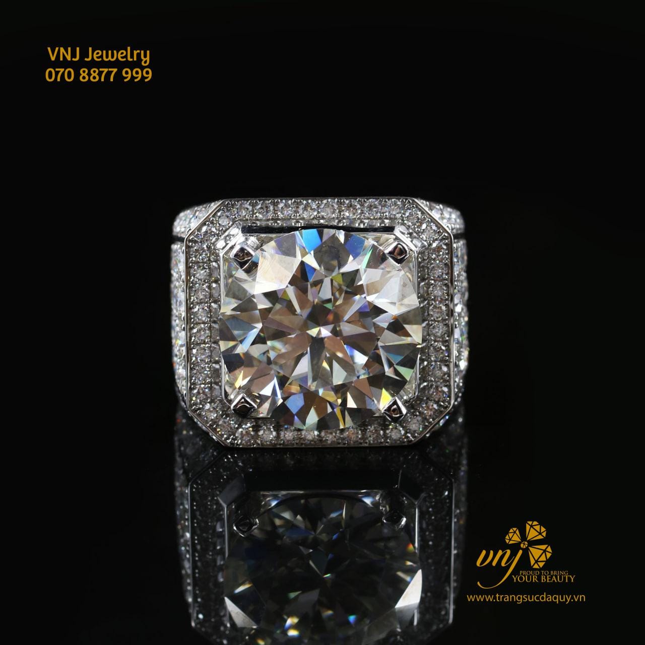 Nhẫn Kết Full Moissanite NM83
