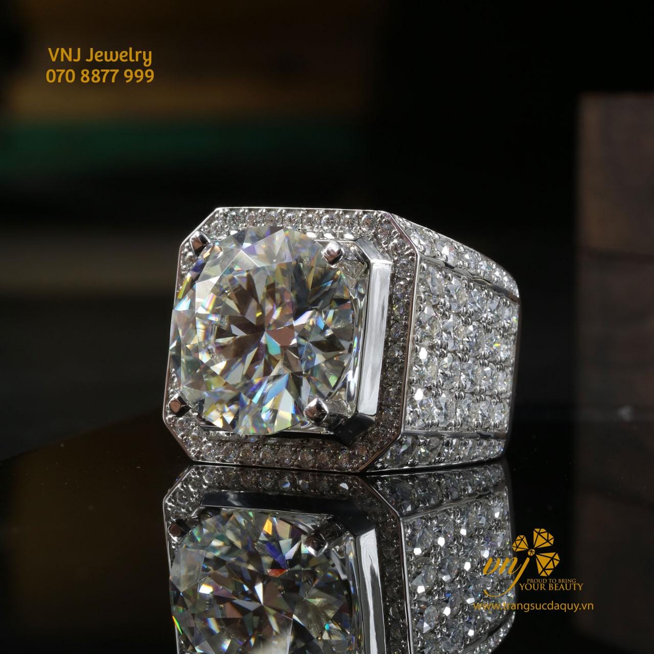 Nhẫn Kết Full Moissanite NM83