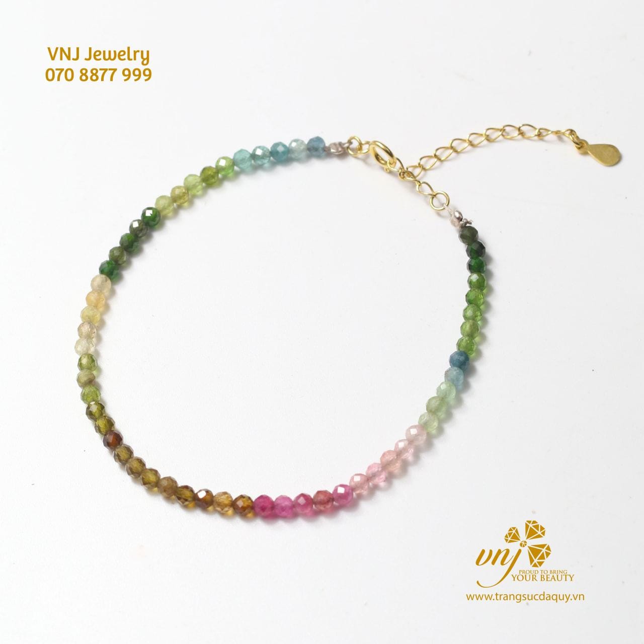 Chuỗi Sapphire Đa Sắc Mài Giác VDS6