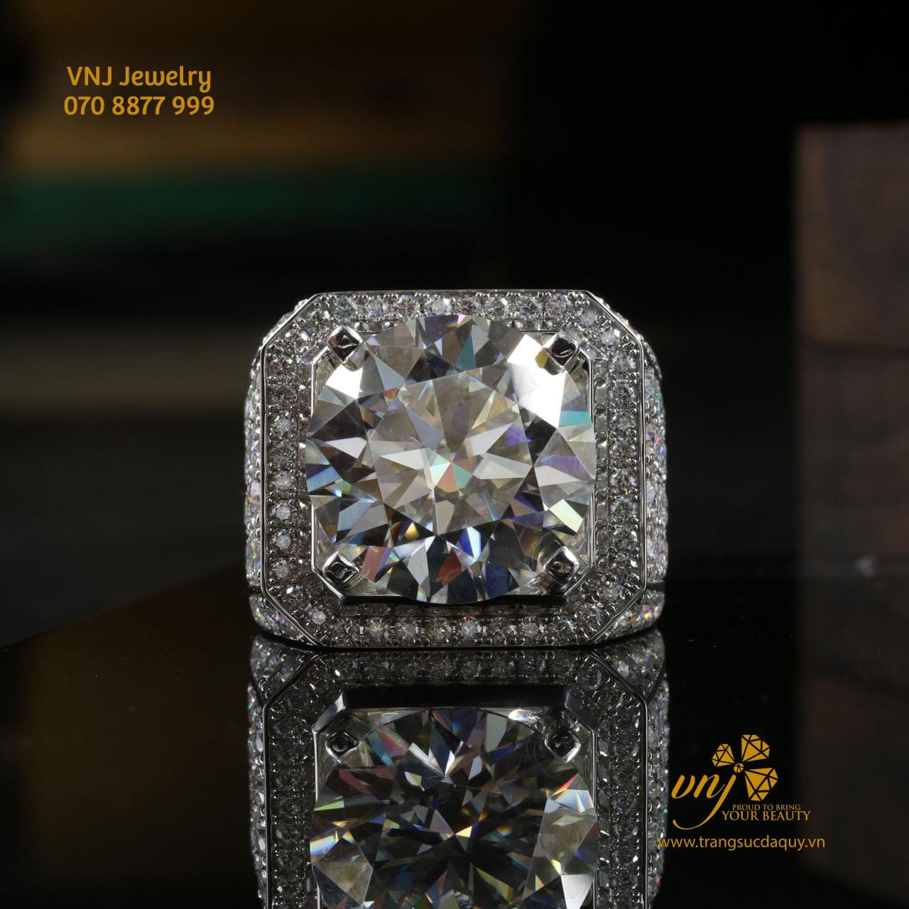 Nhẫn Kết Full Moissanite NM83