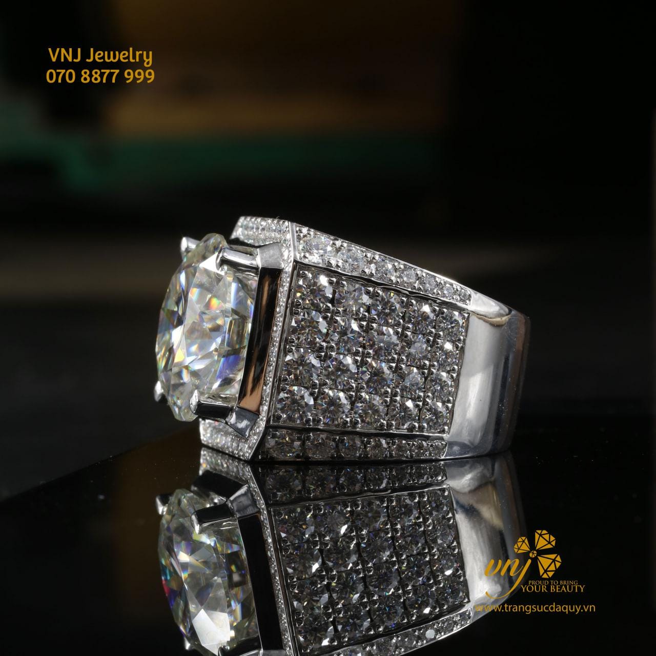 Nhẫn Kết Full Moissanite NM83