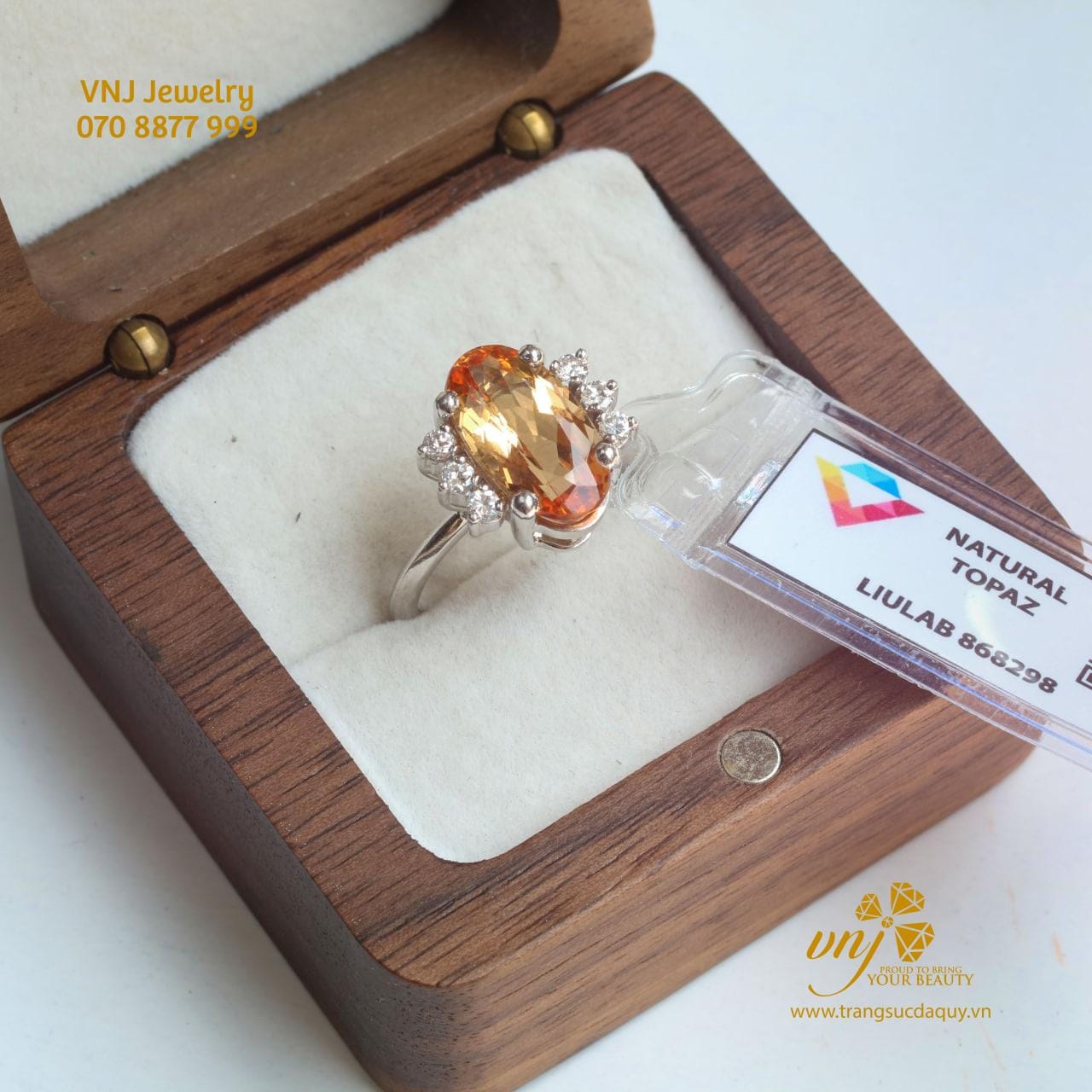 Nhẫn Topaz Vàng Thiên Nhiên NWT15