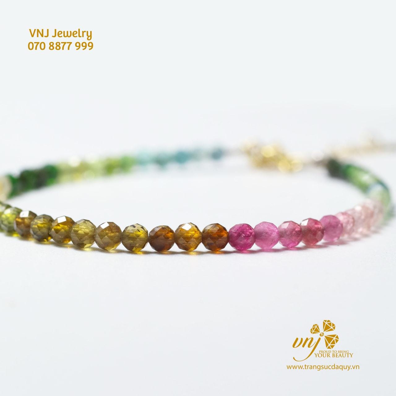 Chuỗi Sapphire Đa Sắc Mài Giác VDS6