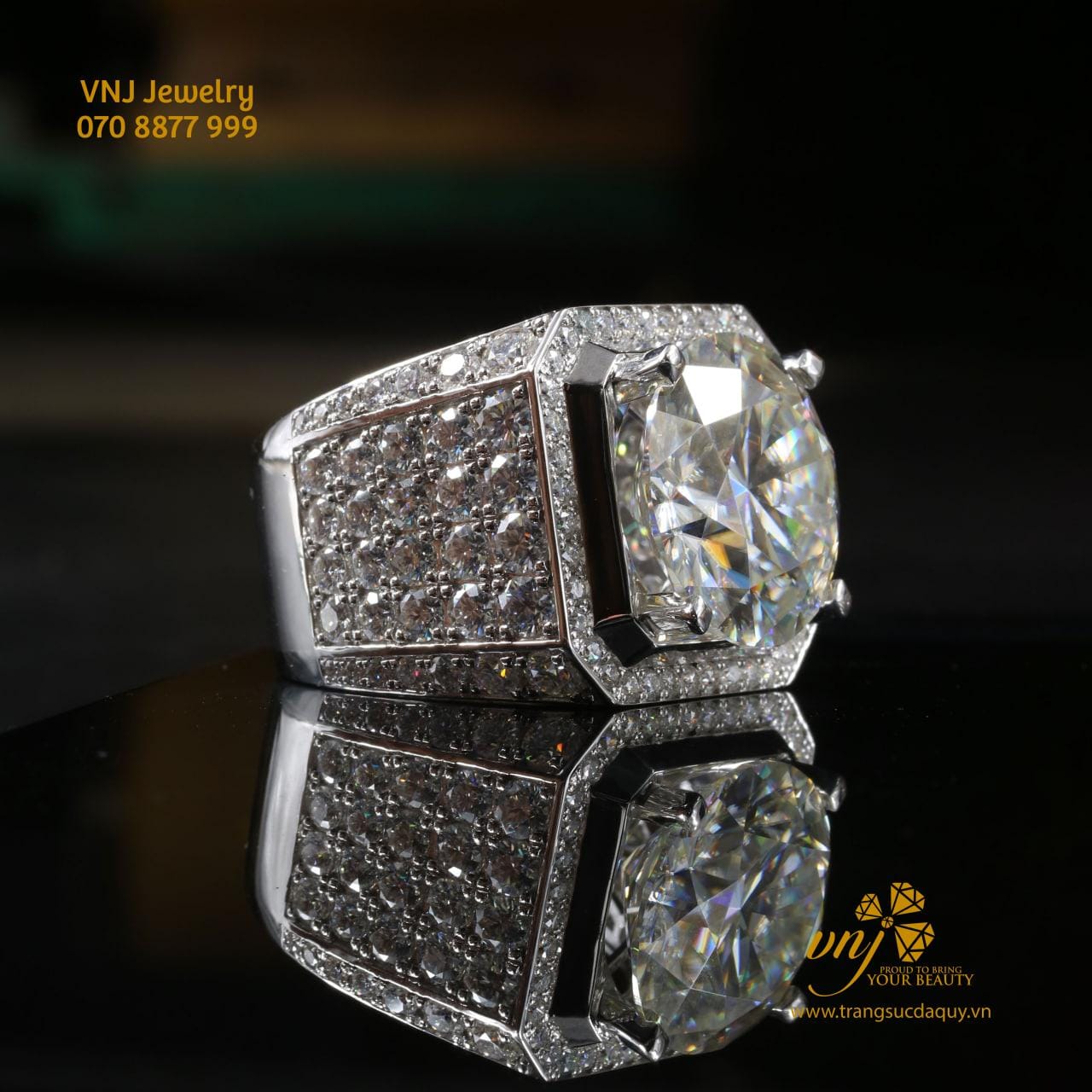 Nhẫn Kết Full Moissanite NM83