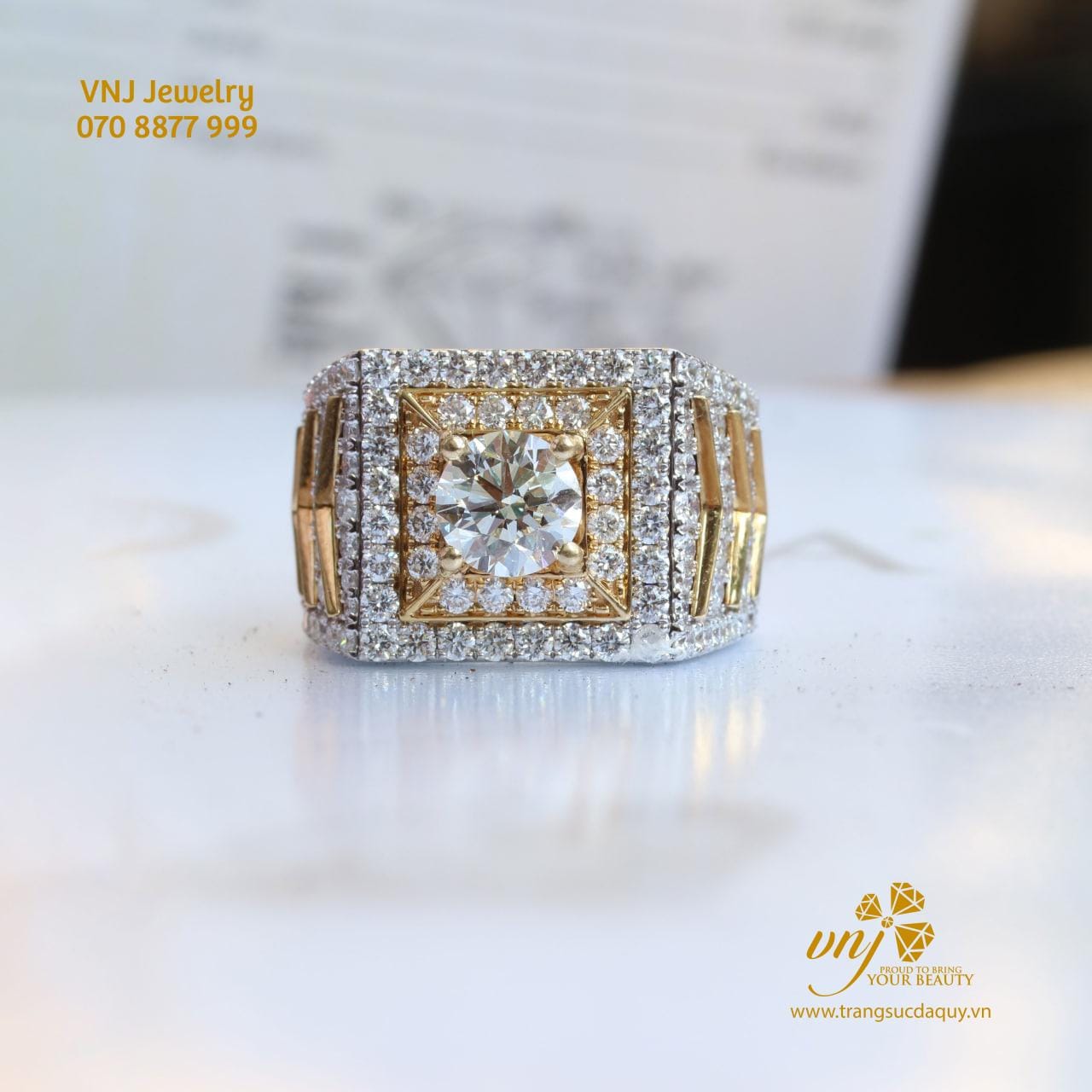Nhẫn Vertu Kim Cương Thiên Nhiên NM86