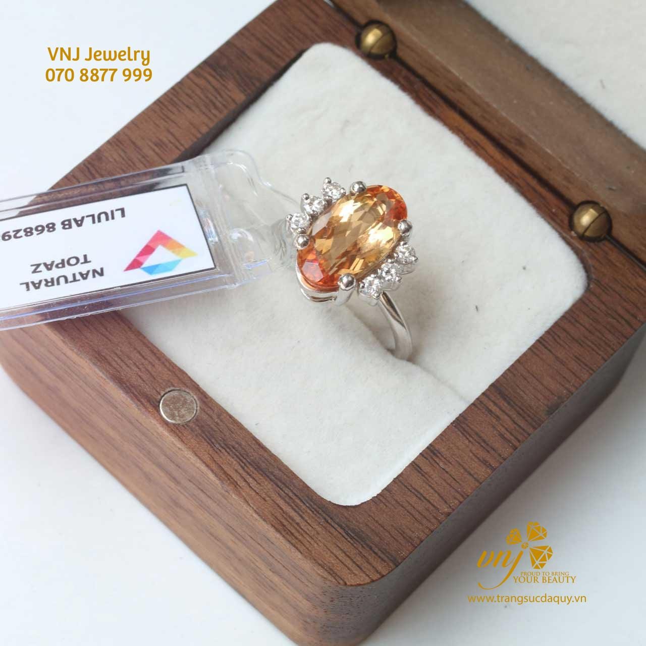 Nhẫn Topaz Vàng Thiên Nhiên NWT15