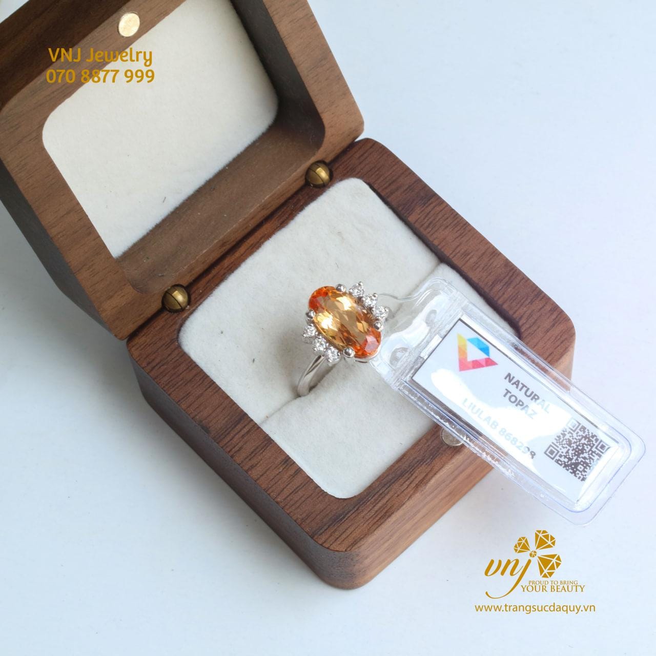 Nhẫn Topaz Vàng Thiên Nhiên NWT15