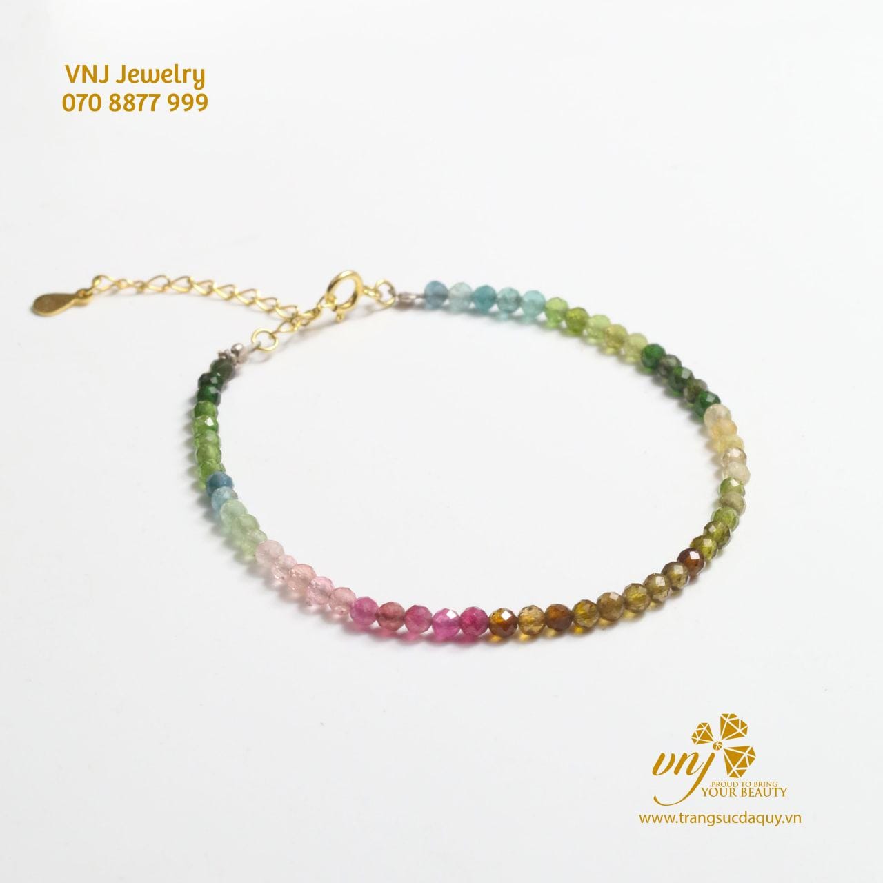 Chuỗi Sapphire Đa Sắc Mài Giác VDS6