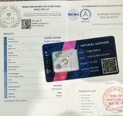 Sapphire Vàng Thiên Nhiên Vjs116