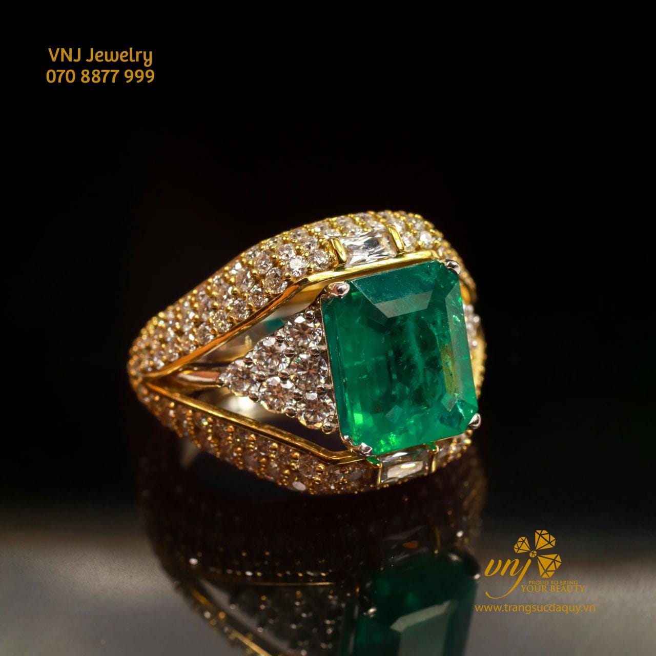 Nhẫn Đá Emerald Unisex NWE7