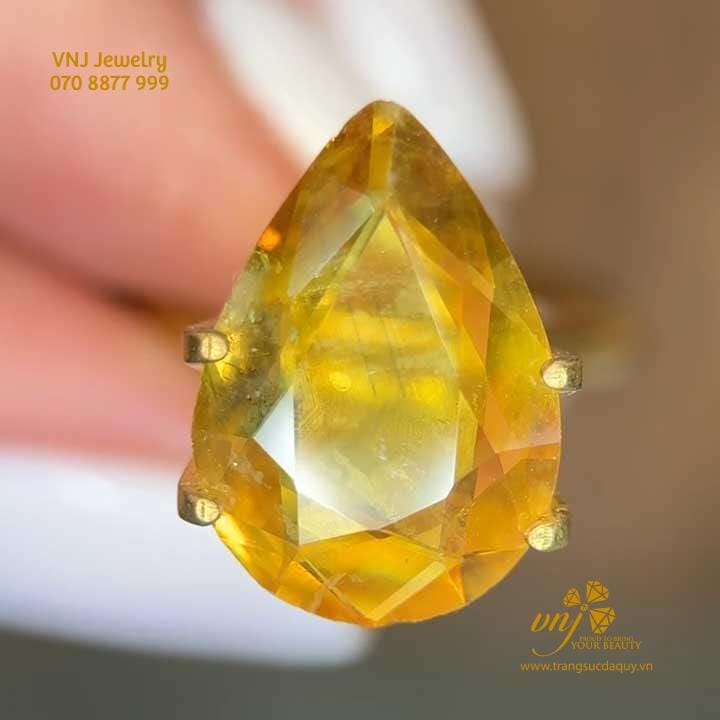 Sapphire Vàng Giọt Nước Thiên Nhiên- VJS21