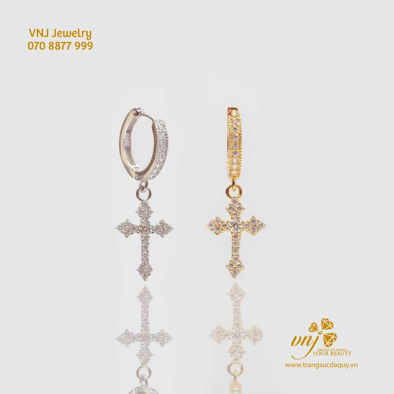 Bông Tai Thánh Giá BTMS7