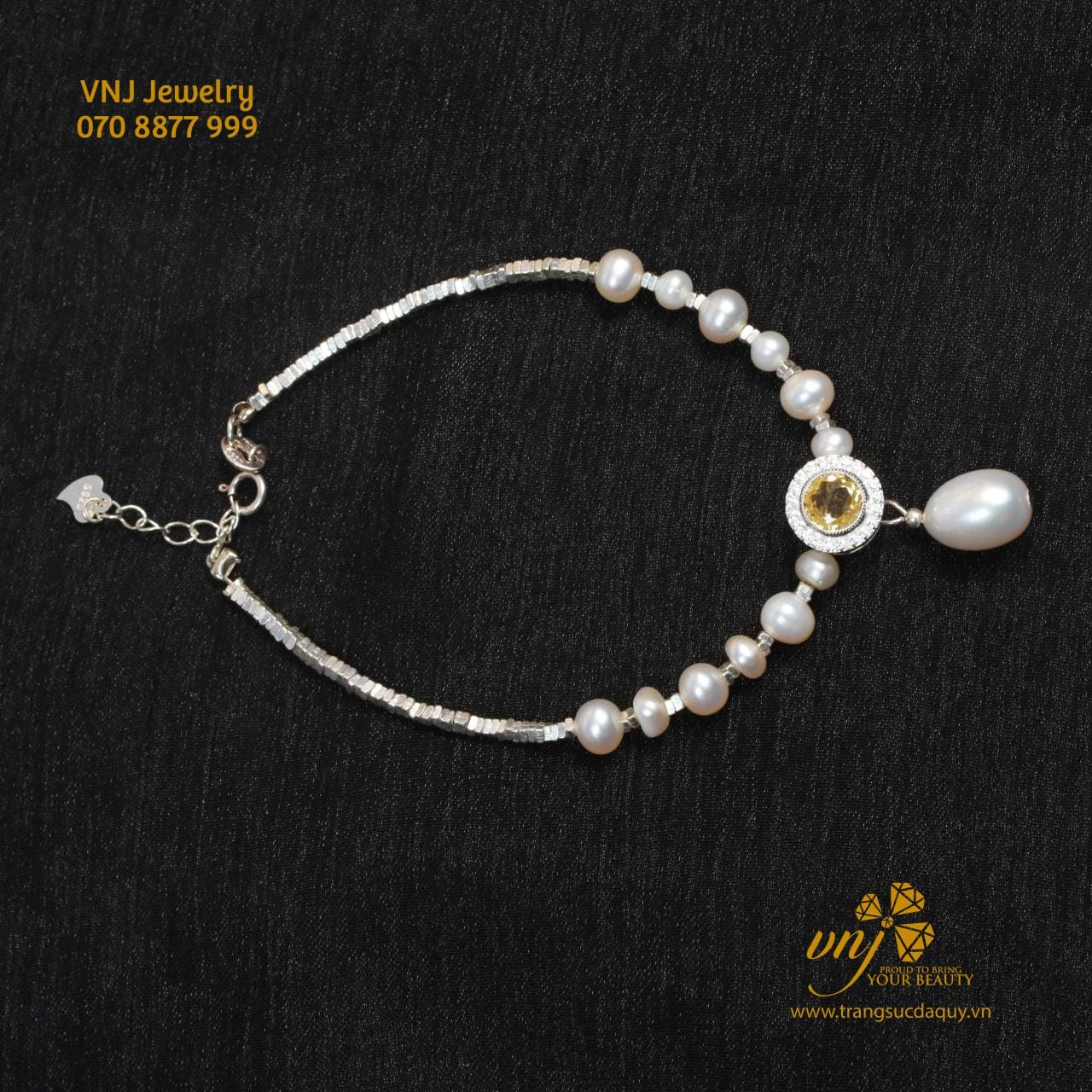 Bộ Trang Sức Ngọc Trai Mix Thạch Anh