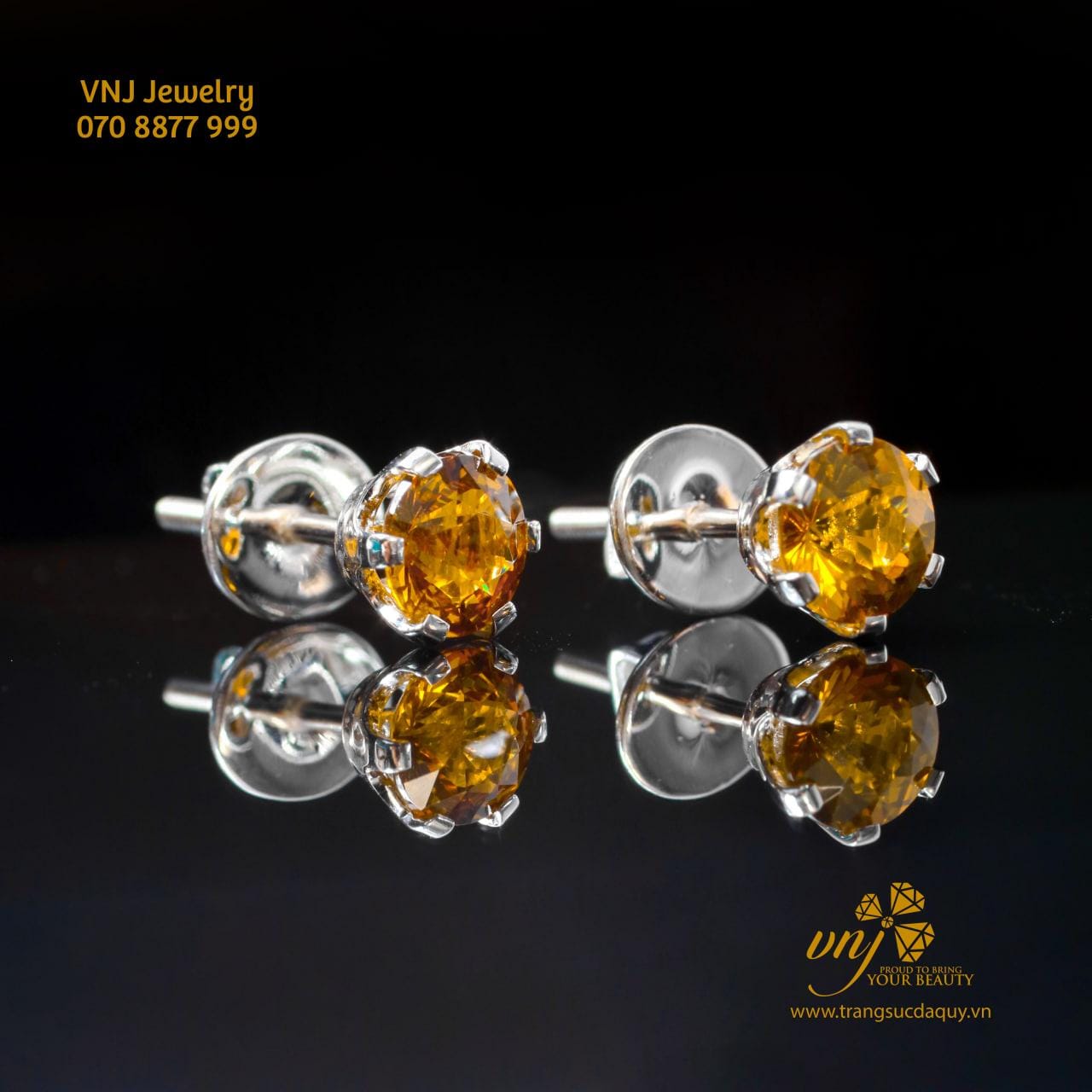 Bông Tai Sapphire Vàng BTS18