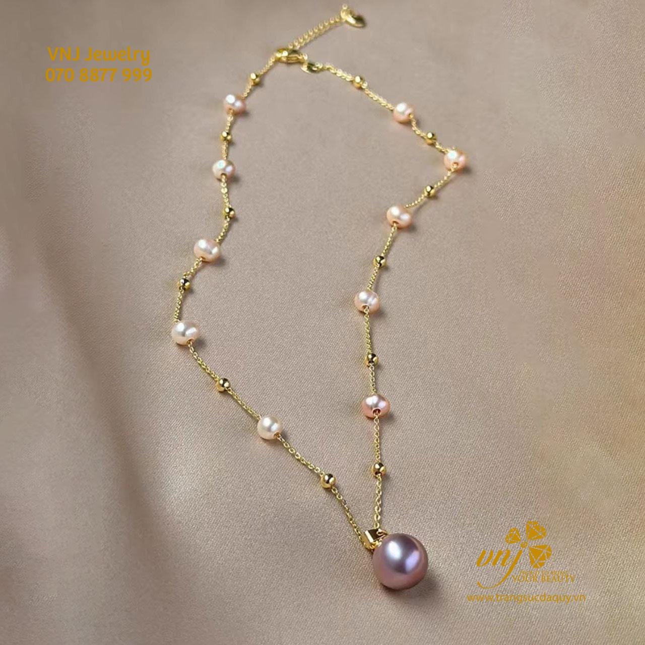 Vòng Ngọc Trai Mix Charm VCNT15