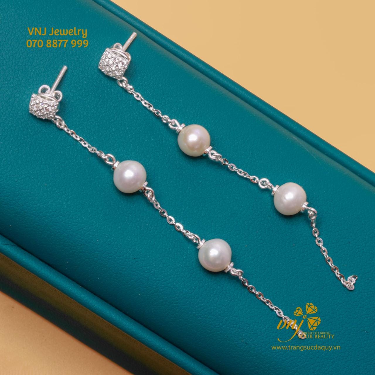 Bộ Trang Sức Ngọc Trai Mix Thạch Anh