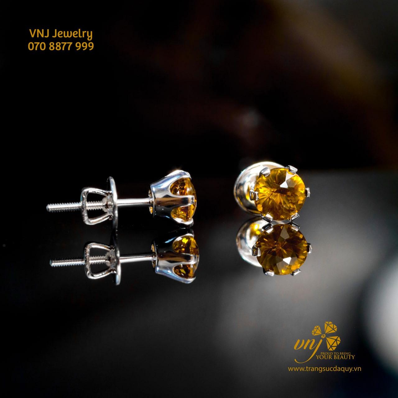 Bông Tai Sapphire Vàng BTS18