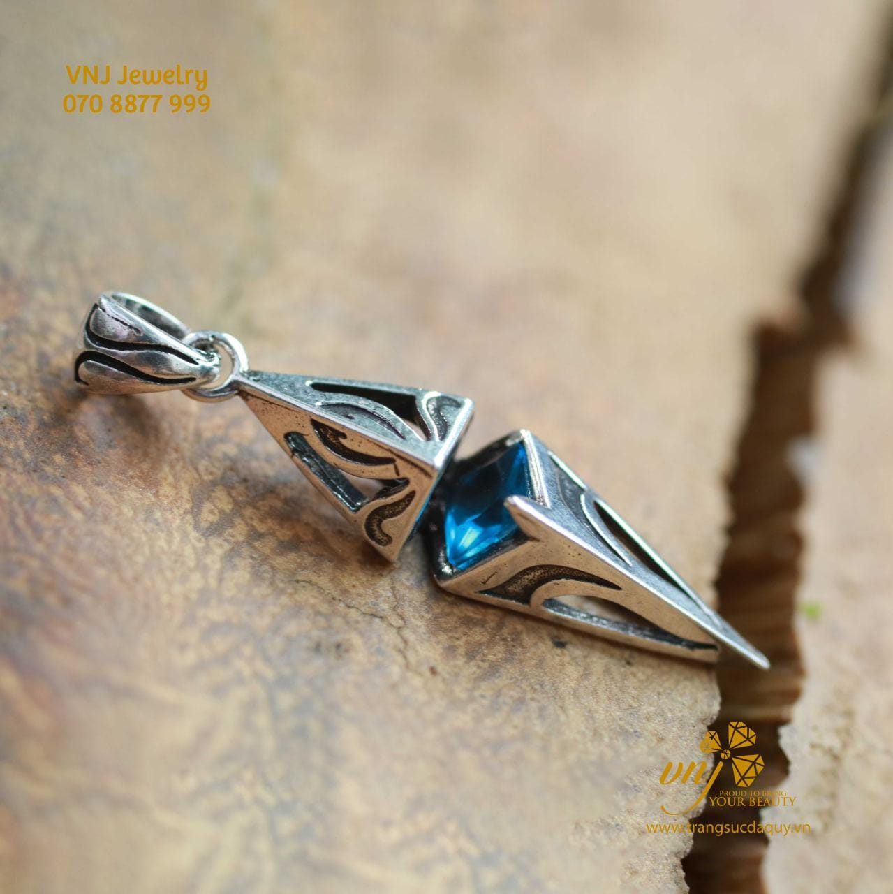 Mặt dây chuyền Topaz Blue MDT9 - Ảnh 4