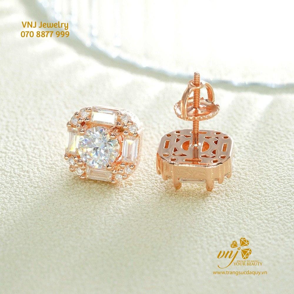 Bông Tai Kim Cương Thiên Nhiên BTKC16