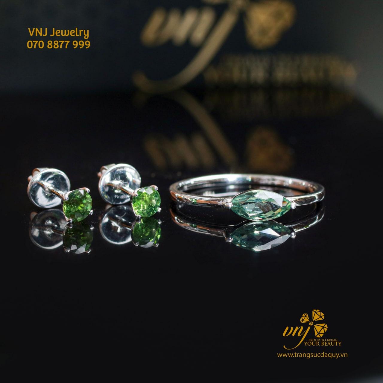 Bộ Trang Sức đá Sapphire Xanh (5)
