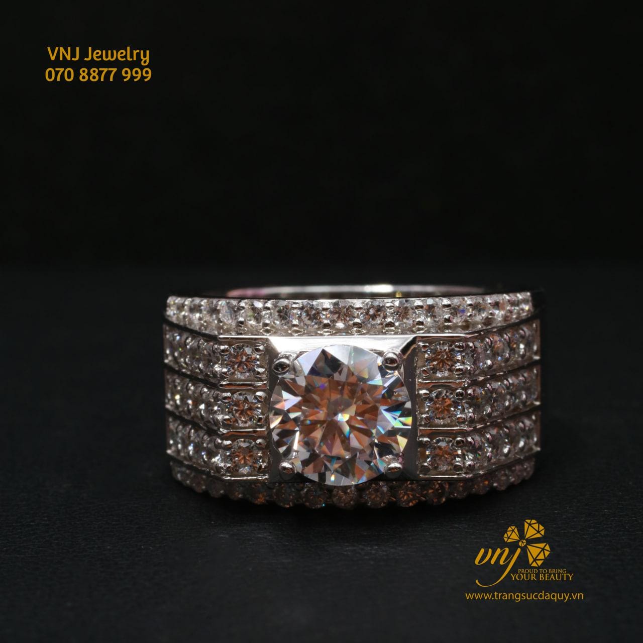 Nhẫn Full Moissanite Nm92