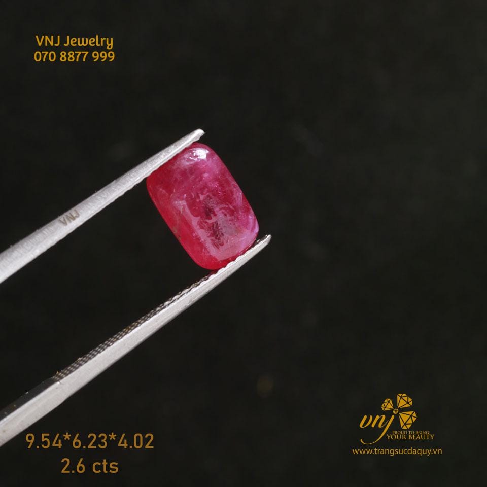 Ruby Thiên Nhiên Mài Trơn Vjr53