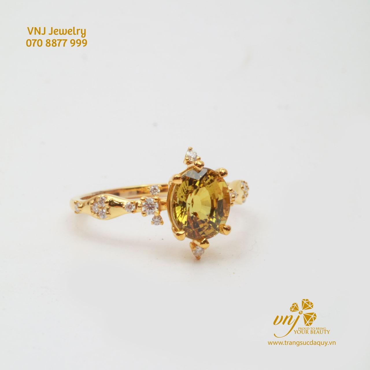 Nhẫn Garnet Vàng Thiên Nhiên NWG10