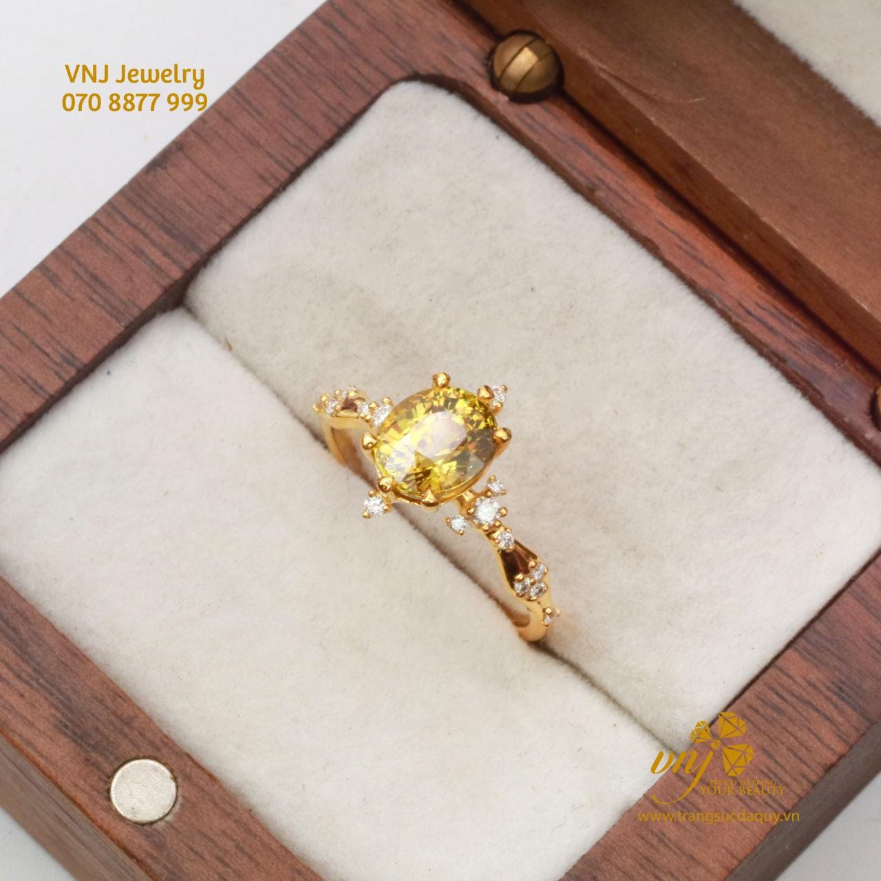 Nhẫn Garnet Vàng Thiên Nhiên NWG10
