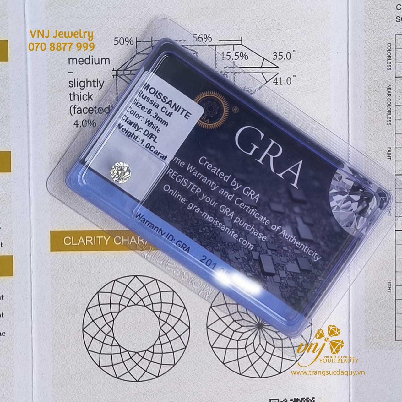 Kim cương Moissanite 100 giác cắt