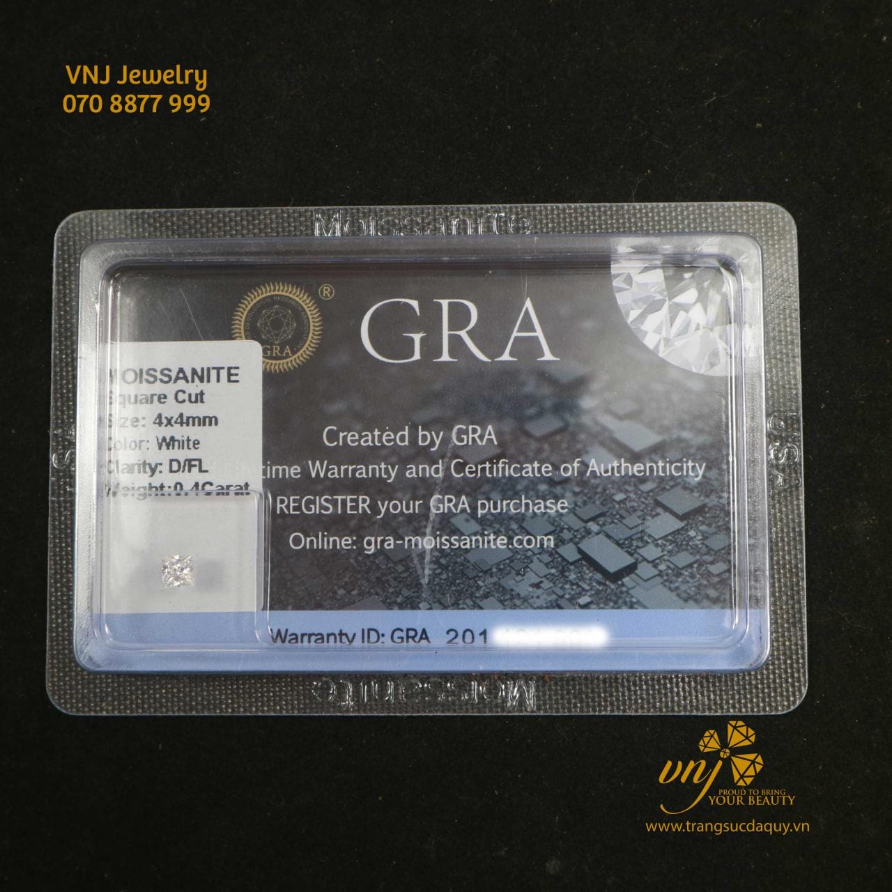 Kim Cương Moissanite Vuông - Square Cut