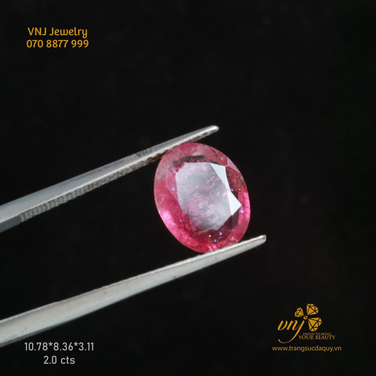 Tourmaline Đỏ Thiên Nhiên DQTM13